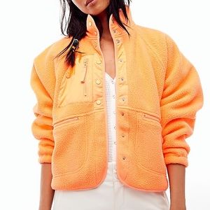 Free people hit slope jacket s peach horizon